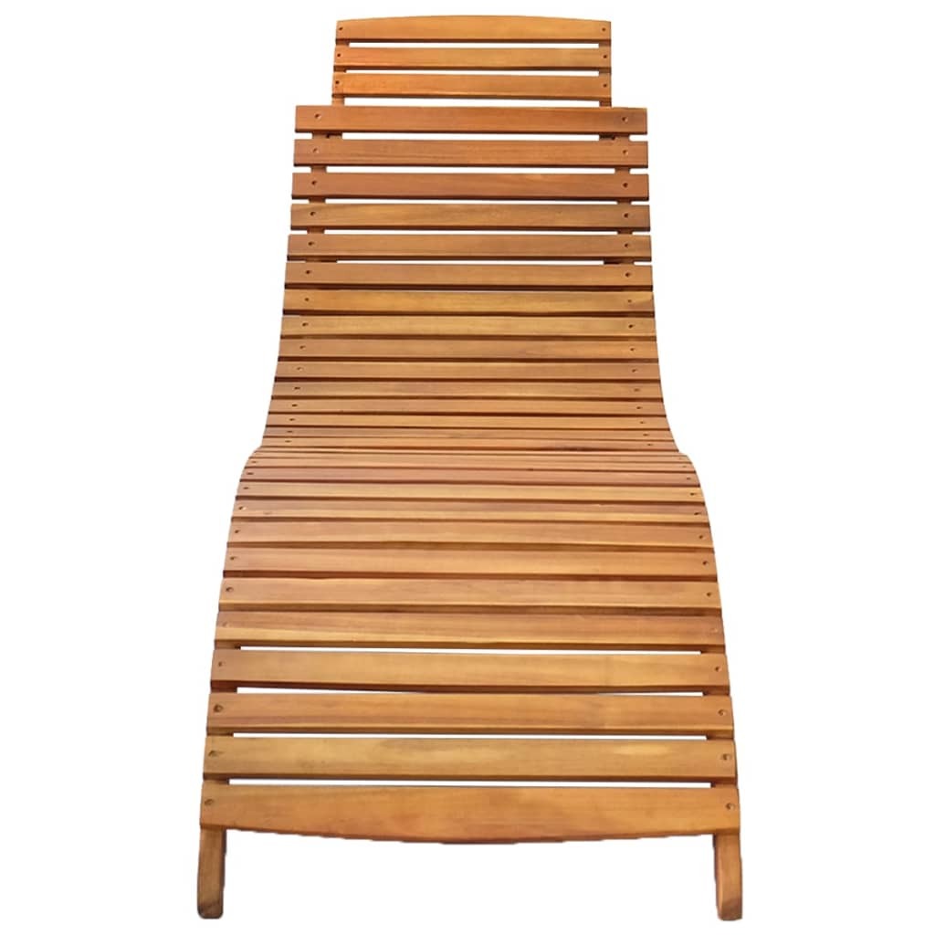 vidaXL Sun Loungers 2 pcs with Cushions Solid Acacia Wood - Pozzby Home Solutions