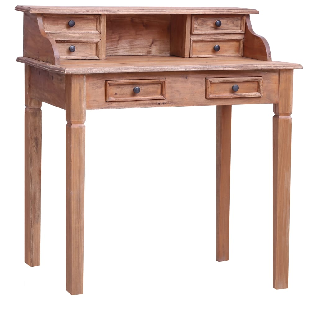 Writing Desk with Drawers Solid Reclaimed Wood