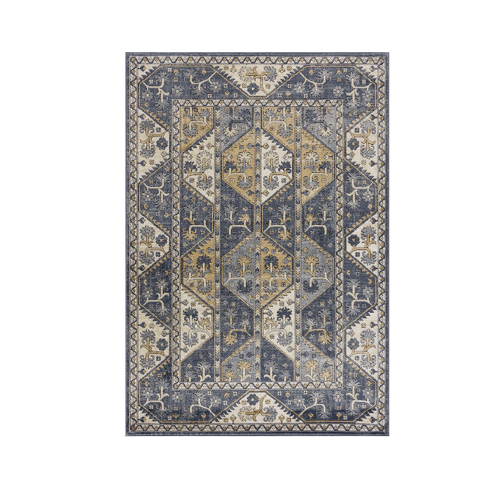 Tiled Border Area Rug - Pozzby Home Solutions