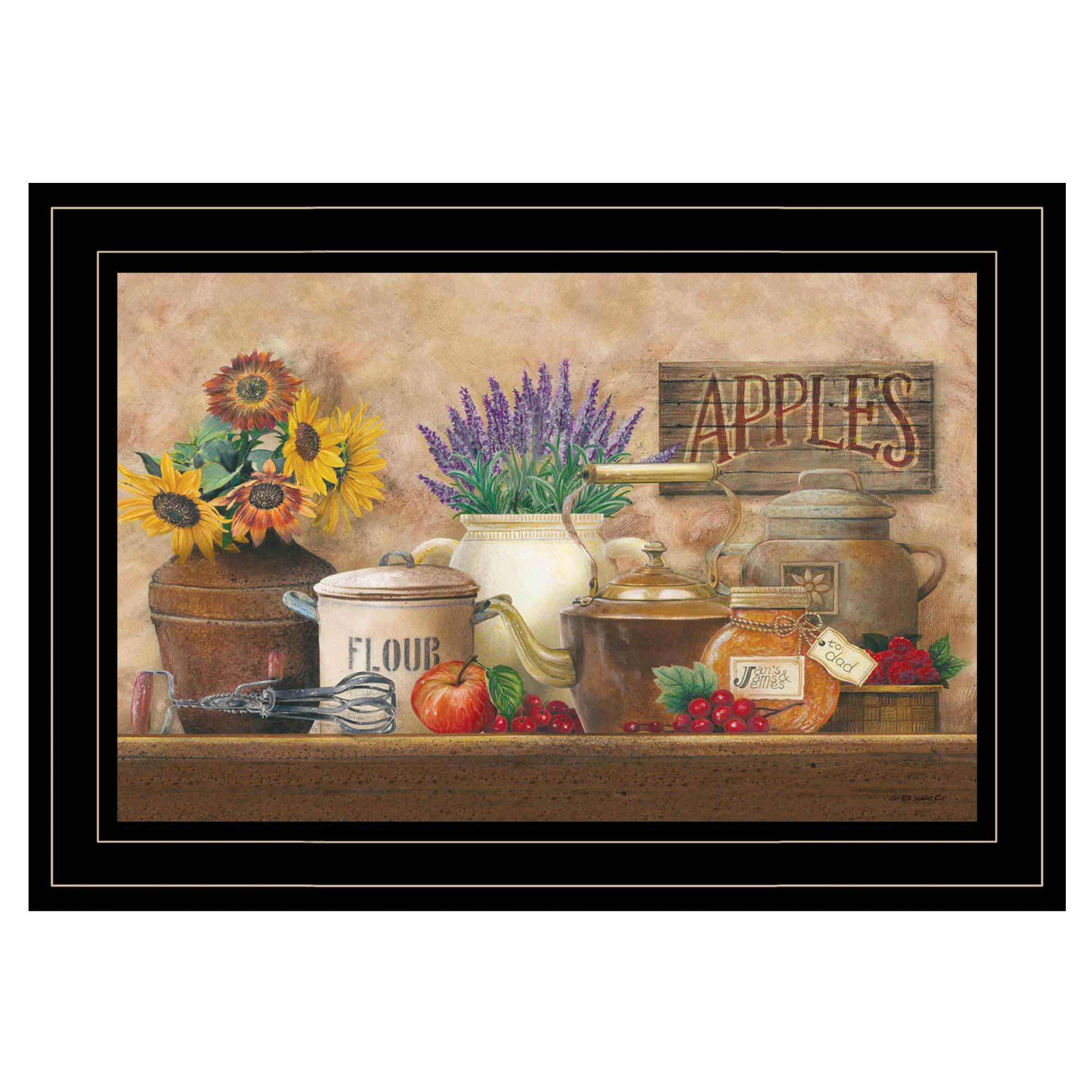 "Antique Kitchen" By Ed Wargo, Ready to Hang Framed Print, Black Frame - Pozzby Home Solutions