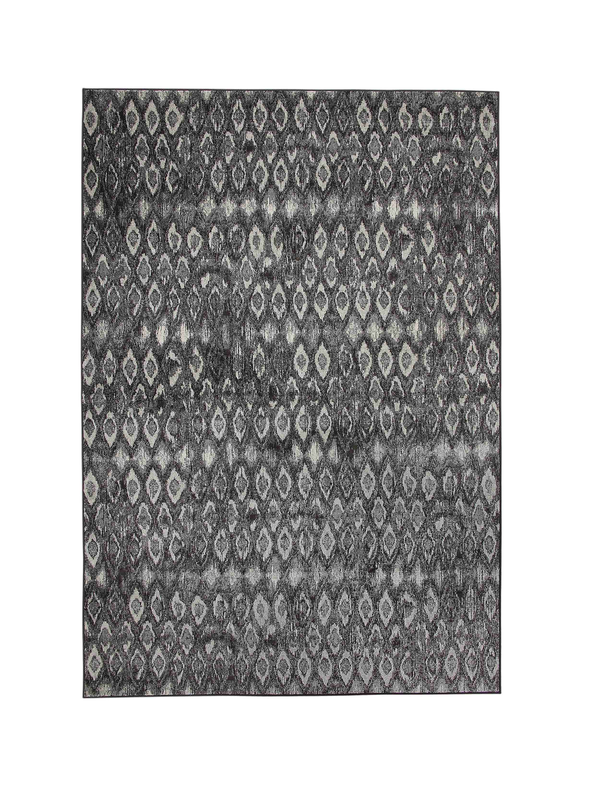 Charcoal, Grey, and Ivory Area Rug 5x8 - Pozzby Home Solutions