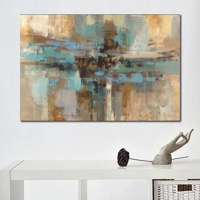 Wall Art Handmade Abstract Oil Painting Morning Fjord Modern ContemporSPECIFICATIONSBrand Name: ZemaluType: Oil PaintingsStyle: Modern StyleOrigin: Mainland ChinaSubjects: ABSTRACTMaterial: LinenForm: SingleSupport Base: CanvasShape: HPozzby Home SolutionsPozzby Home SolutionsWall Art Handmade Abstract Oil Painting Morning Fjord Modern Contemporary Artwork