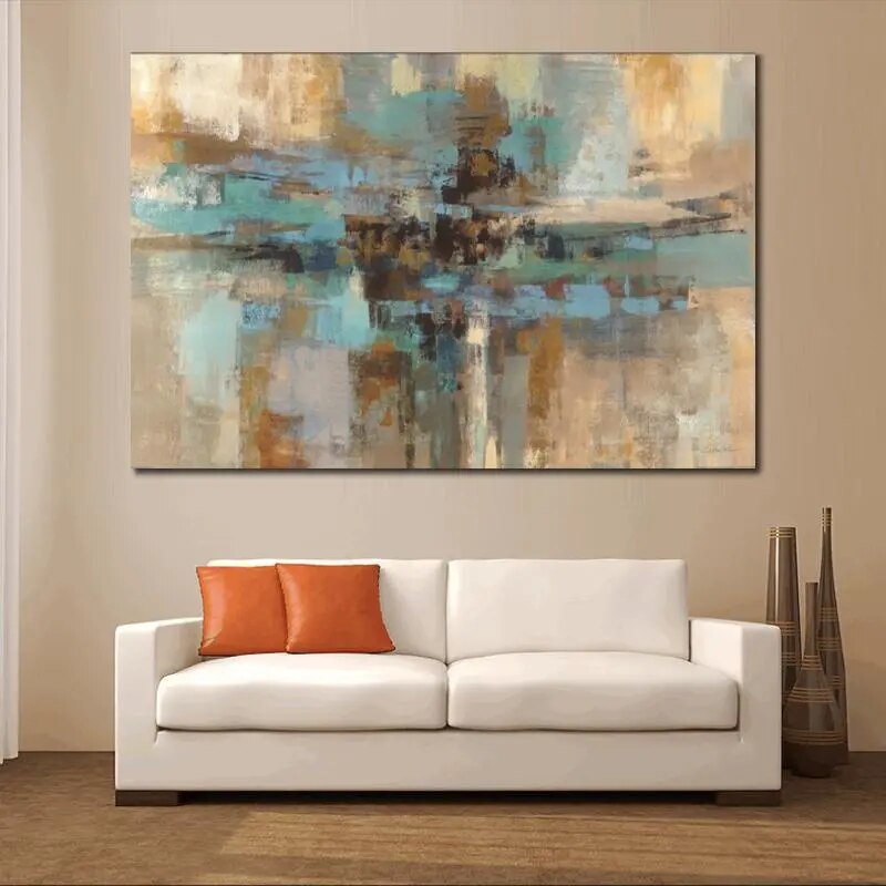 Wall Art Handmade Abstract Oil Painting Morning Fjord Modern ContemporSPECIFICATIONSBrand Name: ZemaluType: Oil PaintingsStyle: Modern StyleOrigin: Mainland ChinaSubjects: ABSTRACTMaterial: LinenForm: SingleSupport Base: CanvasShape: HPozzby Home SolutionsPozzby Home SolutionsWall Art Handmade Abstract Oil Painting Morning Fjord Modern Contemporary Artwork