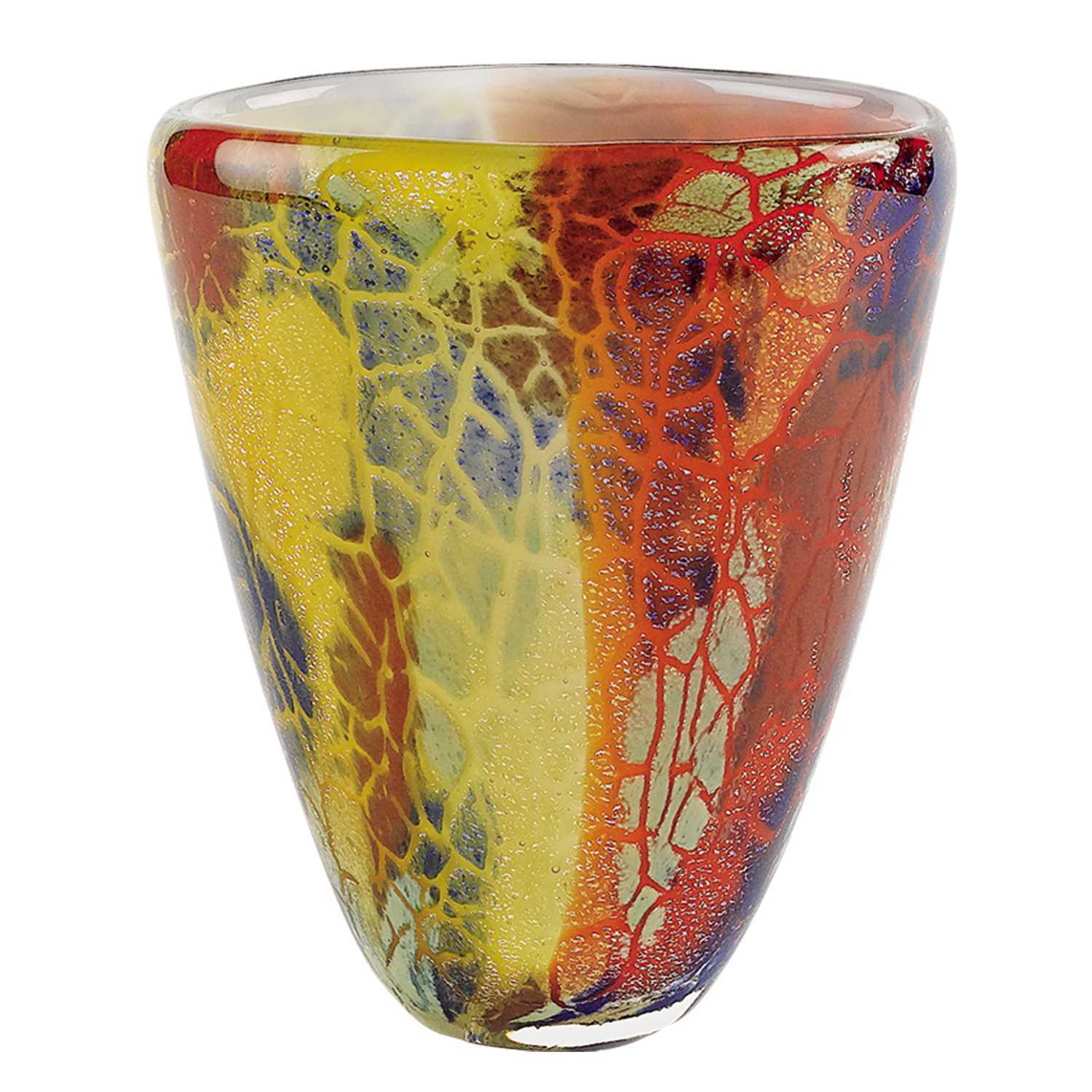 8 Multicolor Art Glass Oval Vase - Pozzby Home Solutions