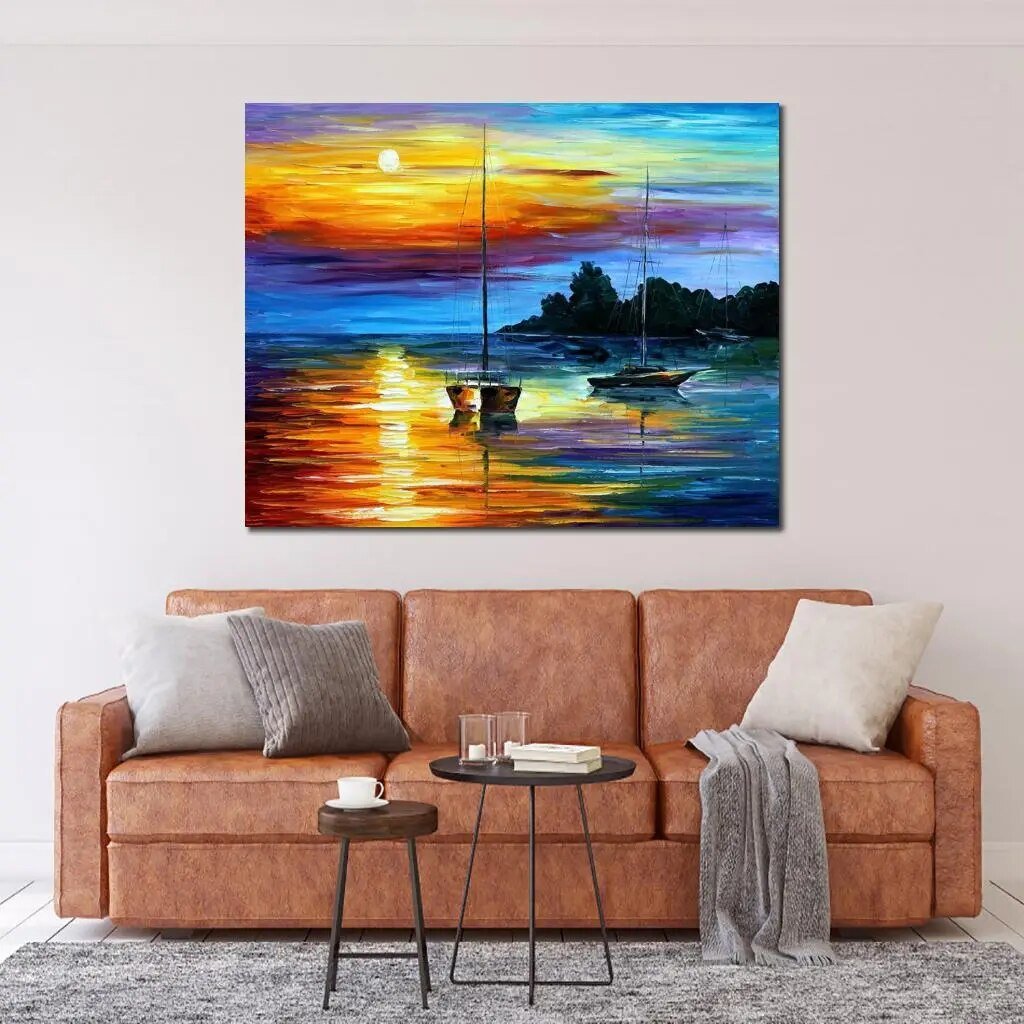 Colorful Hand Painted oil paintings-SunsetSPECIFICATIONSBrand Name: ZemaluType: Oil PaintingsStyle: Modern StyleOrigin: Mainland ChinaSubjects: FlowerMaterial: LinenForm: SingleSupport Base: Canvasis_customiWall ArtPozzby Home SolutionsPozzby Home SolutionsColorful Hand Painted oil paintings-Sunset